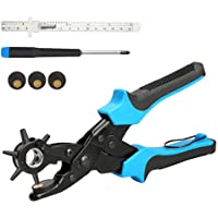 Los mejores  - E·Durable Alicate Sacabocados para Cinturones y Cuero de 6 Tamaños 2-4.5 mm tenaza Perforadora